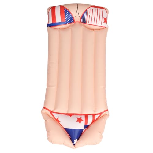 MUSISALY 1stk Bikini-Float Becken Für Erwachsene Aufblasbares Schwimmbeckenspielzeug Aufblasbares Sofa Kühler Schwimmer Schwimmende Hängematte Schwimmende Strandmatte Floß Luftliege PVC Rot von MUSISALY