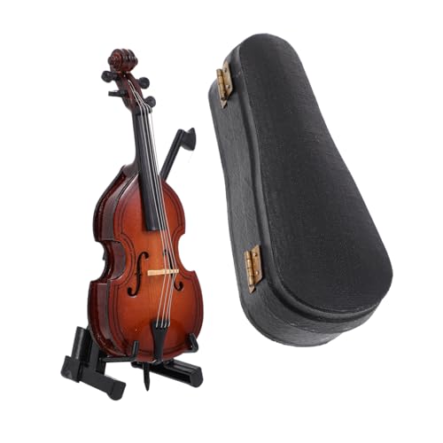 MUSISALY 1stk Cello-Modell Geigengeschenke Mini-Gitarre Miniatur-bassmodell Mini-instrumentendekor Instrumentenmodell Miniatur-gitarrenspielzeug Miniaturdekoration Mini- Brown Linde von MUSISALY