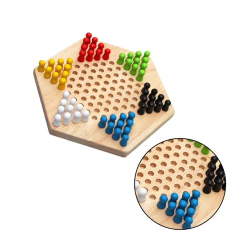 MUSISALY 1stk Checker-Spiel Chinesische Dame-stöpsel Tobots Spielzeug Traditionelle Chinesische Dame Spiele Für 2 Spieler Chinesisches Damespiel Geburtstagsparty-Spiel Kinder Dame Hölzern von MUSISALY