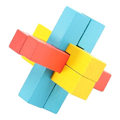 MUSISALY 1stk Farbiges Kongming-Schloss Spielzeug Für Kinder Spielzeug Zusammenbauen Puzzle-Lock-Spielzeug Kindererziehungsspielzeug Spielzeug Verschließen Kinderpuzzle Hölzern Colorful von MUSISALY