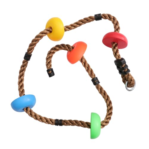 MUSISALY 1stk Kinderschaukel Klettergurt Für Kinder Kletterausrüstung Für Spielplätze Spielplatzzubehör Kletterseil Für Kleinkinder Schaukel Strickleiter Kleinkindspielzeug Colorful Hölzern von MUSISALY