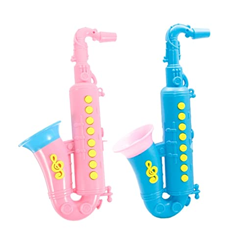 MUSISALY 2 STK Simulation Saxophon kinderinstrumente musikinstrumente für Kinder kleine Saxophoninstrumente Kinder Saxophon Kindersimulation Musikinstrument Anfänger-Saxophon-Spielzeug Abs von MUSISALY