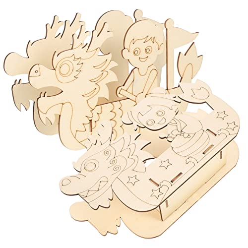 MUSISALY 2 Sätze 3D-Schiffspuzzle 3D-Boot-Puzzle Schiffbaumodell Safe Toy zabawki stymulujące rozwój Spielzeug für Kleinkinder Kleinkindspielzeug Rätsel 3D-Puzzles 3D-Puzzle aus Holz von MUSISALY