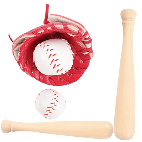 MUSISALY 2 Sätze Baseball-Softball-Set Baseballhandschuh im Maßstab 1:12 Mini-Haussport-Baseball Kinderspielzeug Spielzeug für Kinder Spielzeug Zubehör Miniatur-Spielset Mini-Baseball von MUSISALY