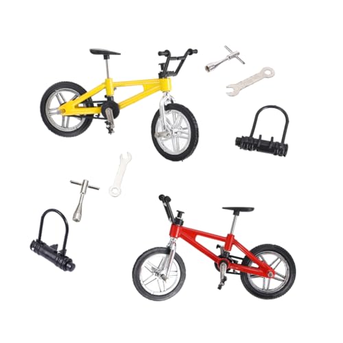 MUSISALY 2 Sätze Fingerrad kinderspielzeug Kinder Spielzeug Mini-Spielzeug Freizeitspiel Spielzeug Minispielzeug für Kinder Mini-Fahrrad Fingerfahrradspielzeug Mini-Fingerbike Plastik von MUSISALY