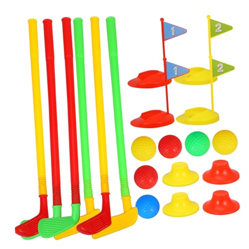 MUSISALY 2 Sätze Golfclubs Golfballspiel Mini-Spielzeug Spielzeug Für Kleinkinder Kinderspielzeug Golfanzug Für Kinder Spielzeug Für Kinder Spielzeug Für Minigolf Plastik Colorful von MUSISALY