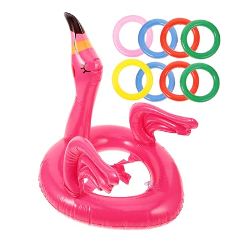 MUSISALY 2 Sätze Zwinge Rosa Aufblasbarer Pool Aufblasbares Flamingo-Spielzeug Outdoor-Spielzeug Für Kinder Tropisches Aufblasbares Spielzeug Schwimmbad Spiel Versorgung Pool-wurfspiel PVC von MUSISALY