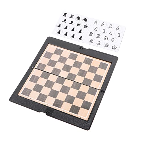 MUSISALY 2 Satz Internationales Schach Magnetschach Schachbrett Faltschach faltbares Brett tragbares Schach Kinder schachspiel Magnetisches Schachspiel Spielbrett Reiseschach Plastik Black von MUSISALY