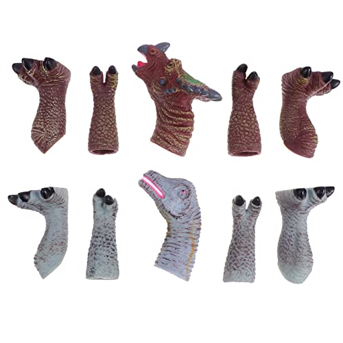 MUSISALY 2 Sets Dinosaurier Fingerpuppen Märchen Handschuh Spielzeug Finger Dinosaurier Puppen Geschichtenzeit Fingerpuppen Dinosaurier Handpuppen Finger Handschuh Puppen Spielzeug von MUSISALY