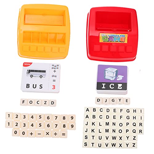 MUSISALY 2 Sets Gehirnspiel Kinderspielzeug Kinderspielzeug Spielkonsolen Alphabetkarten Spielzeug Buchstabenspielkarten Passende Buchstabenkarten Wörter Lernspielzeug Kartenspiel von MUSISALY