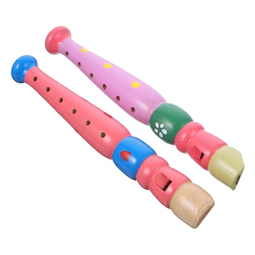 MUSISALY 2 Stück 6 Klarinette aus Holz Musik-Ton-Spielzeug Blockflöteninstrument Rhythmus-Musikinstrument Lernen musikinstrumente Musical Instruments Spielzeug Pfeife für Kind von MUSISALY