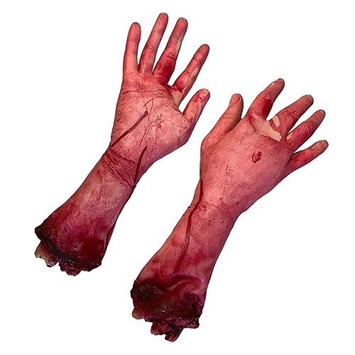 MUSISALY 2 Stück Gebrochene Hände Halloween Dekoration Blutige Gliedmaßen Für Gruselige Partys Realistische Tote Hand Gadgets Ideal Für Horror Events Und Verkleidungen von MUSISALY