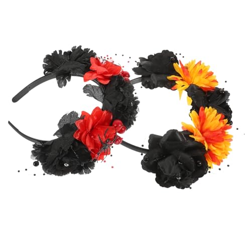 MUSISALY 2 Stück Halloween Haarreif Damen Stoff-blumen Haarschmuck Chic Komfortabel für Party Kostüm Zubehör MUSISALY 2 Stück Halloween Haarreif Damen Stoff-blumen Haarschmuck Chic Komfortabel für Party Kostüm Zubehör von MUSISALY