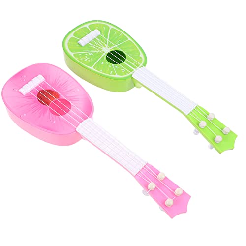 MUSISALY Mini-gitarrenspielzeug Für Kleinkinder Pädagogisches Musikinstrumenten-Set 2-teilig Ukulele Sicher Und Komfortabel von MUSISALY