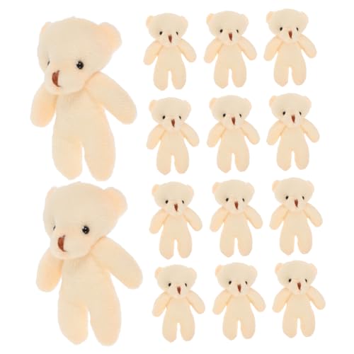 MUSISALY 20st Mini-bär Bärenspielzeug Multifunktionaler Bärenanhänger Multifunktionale Bärenfiguren Mini-kuschelbären Kuscheltiere Mini-plüschtiere Plüsch Kleiner Bär Beige Pp Baumwolle von MUSISALY