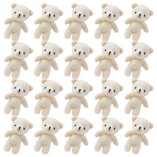 MUSISALY 20st Verschleißfeste Bärenfiguren Kleiner Plüschbär Kleine Kuscheltiere Kleine Plüschtiere Mini-kuschelbär Weiche Bärenpuppe Kleine Plüschbären Kuscheltier Mini Bär Pp Baumwolle von MUSISALY