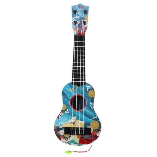 MUSISALY 21 Ukulele Mini-Gitarre Mini-Instrumente Kleine Gitarre Musikinstrumente, Spielzeug Kinder Gitarre Holz Blue von MUSISALY