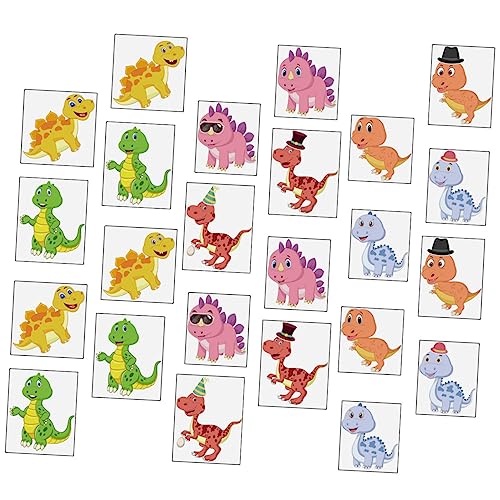 MUSISALY 24 Blätter Dinosaurier-Puzzle-Aufkleber Dinosaurier-partydekorationen Lustige Puzzle-Aufkleber Dinosaurier-Aufkleber Dinosaurier-Tiere-Aufkleber Kupferplattenaufkleber von MUSISALY