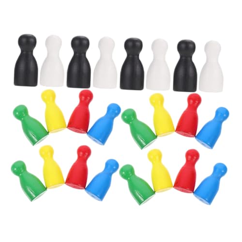 MUSISALY 24 Stück Schach Chess Board gamees Gry planszowe Table Gaming настольные игры Brettspiele Bauern Tabletop-Spielkomponente Tischmarker Zubehör für Brettspiele Spielzubehör Holz von MUSISALY