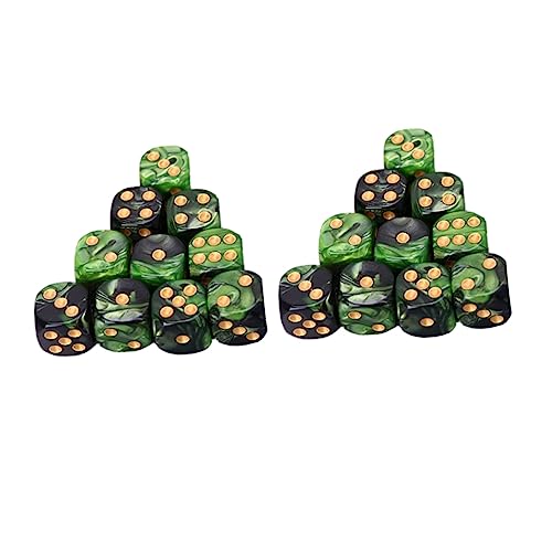 MUSISALY 25 Stück 6 Würfel aus Acryl Bunte Würfel 20-seitiger Würfel Würfelspiele d20 Würfel Würfeltischspiel mathespiele настольные игры Punkte Würfel Unterhaltung 6-seitiger Würfel Black von MUSISALY