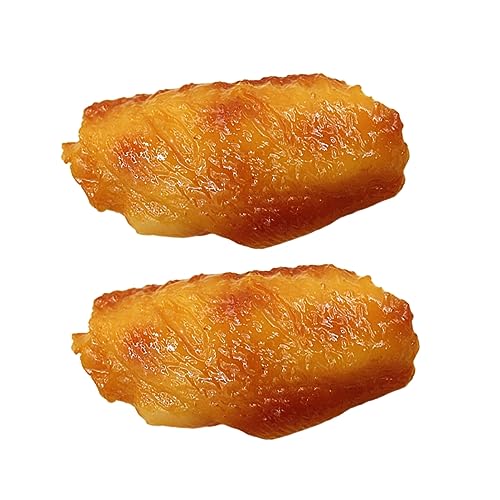 MUSISALY 2St Chicken Wing-Modell simuliertes Essensspielzeug künstliches gebratenes Fleisch gefälschte Hühnerfleischnahrung BBQ- simuliertes Hähnchenflügel-Spielzeug Flügel-Modell PVC von MUSISALY