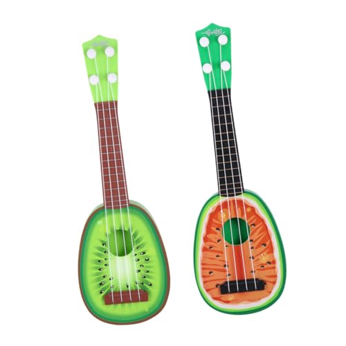 MUSISALY 2St Mini-Obstgitarre Kinder-Ukulele-Spielzeug akustische Gitarre Spielzeug Musikalisches Spielzeug kinderinstrumente Kinder musikinstrumente Mini-Ukulele Plastikinstrument Green von MUSISALY