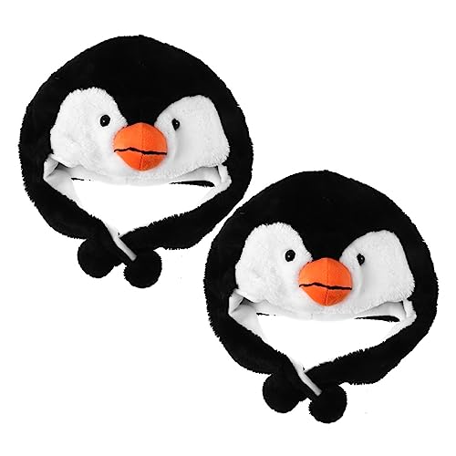 MUSISALY 2St Pinguin-Hut caps für kinder tiermütze mützen Niedliche Hut hatset gefüllter Hut übertriebener Hut witzige Hüte kleider Hutschachtel Hut-Dekor Party-Pinguinhut PP Baumwolle von MUSISALY