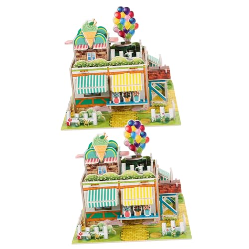 MUSISALY 2St Puzzle-Modell 3D 3D-Puzzles für Erwachsene rätselspiele Kinder kindergeburtstags mitgebsel Spielzeug Rätsel für Erwachsene 3D-Puzzles für Kinder im Alter von 4-8 Jahren von MUSISALY