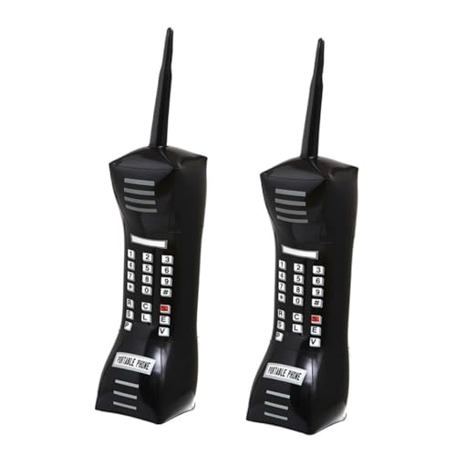 MUSISALY 2St simuliertes Handy Mega-Telefon Telefone dekoratives Telefonmodell spielzeug für kinder Kinderspielzeug kinder telefon Spielzeuge Partyzubehör aufblasbares Spielzeug PVC Black von MUSISALY