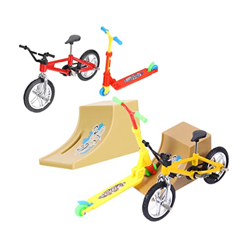 MUSISALY Finger-Bike-Spielzeug-Set 2er-Pack Mini-tischspielzeug Roller-Rampe Koordination Zwischen Jungen Und Mädchen Kunststoff Und Aluminiumlegierung von MUSISALY