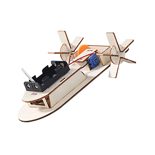 MUSISALY 2st DIY-Schiff Segelboot-Dekoration 3D-Puzzle Blockspielzeug Entwicklungsspielzeug Physik-wissenschaftsspielzeug DIY-montagespielzeug 3D-montagespielzeug Schiffsbausatz Holz Beige von MUSISALY