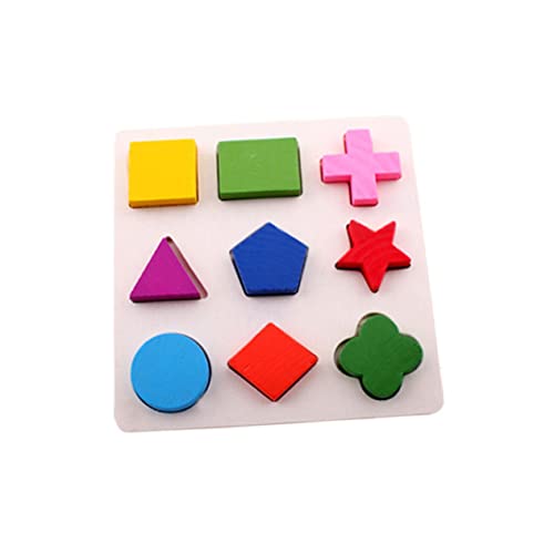 MUSISALY 2st Früherziehungsspielzeug Geometrietafel Geometrieerkennungsspielzeug Geometrie-Puzzle-Spielzeug Hölzern von MUSISALY