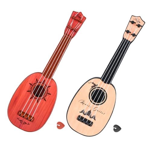 MUSISALY 2st Gitarrenspielzeug Lernspielzeug Für Kinder Kleinkind Gitarre Kinder Gitarre Mini-Instrumente Kleines Ukulele Spielzeug Anfänger-Ukulele Für Kinder Mini-Gitarre Abs von MUSISALY