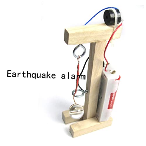 MUSISALY 2st Hausgemachter Erdbebenalarm Kinderspielzeug Spielzeug Für Die Frühe Entwicklung Lernspielzeug Stromkreise Batterie Spielzeug Schaltungen Spielzeug Experiment Holz von MUSISALY