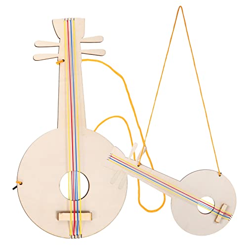 MUSISALY 2st Holzgitarre DIY-Gitarre-Spielzeug-Ornament Musikspielzeug Für Kinder Spielzeug Für Lerninstrumente Unvollendetes Gitarrenspielzeug Kinder-ukelelen-Instrument Hölzern von MUSISALY