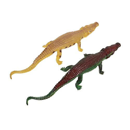 MUSISALY 2st Krokodil Spielzeug Schreiendes Modell Wildtierfiguren Alligator-Modell Krokodil-imitat-Spielzeug Nachgemachtes Krokodilspielzeug Tierfigur Spielzeug Kinderspielzeug Plastik von MUSISALY