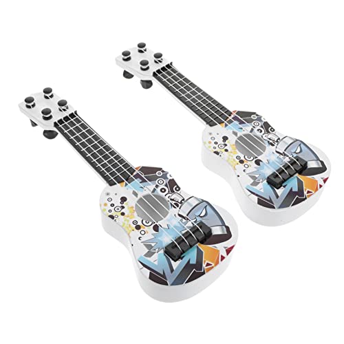 MUSISALY 2st Mini-simulations Gitarre Elektronische Spielzeuggitarre Lernspielzeug Für Kinder Kinderspielzeug Kinder Gitarre Miniatur Gitarre Musikinstrumente Für Kinder Plastik von MUSISALY