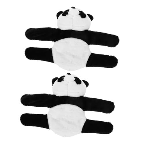 MUSISALY 2st Slap- -spielzeug Party-slap-armbänder Slap Armband Partybevorzugung Tierarmband Panda-armband Schlagarmband Für Kinder Ohrfeigenarmband Für Kinder Armbinde Black Plüsch von MUSISALY