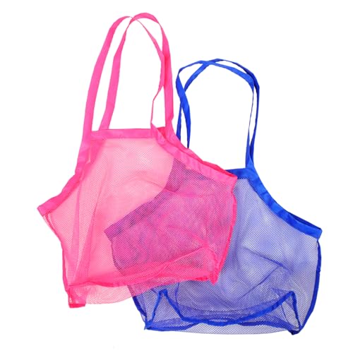 MUSISALY 2st Strandtasche Taschenorganisator Für Unterwegs Aufbewahrungstasche Für Strandspielzeug Faltbare Muscheltasche Aufbewahrungstasche Für Strandmuscheln Mesh-duschtasche Netz Blue von MUSISALY