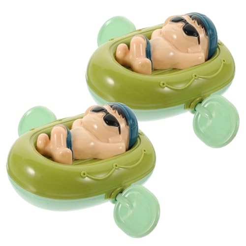 MUSISALY 2st Wasserboot Spielzeug Für Babys Pools Für Kleinkinder Spielzeug Für Kinder Babybecken Uhrwerk Spielzeug Kinder Badewanne Kleinkindspielzeug Babyspielzeug Plastik Green von MUSISALY