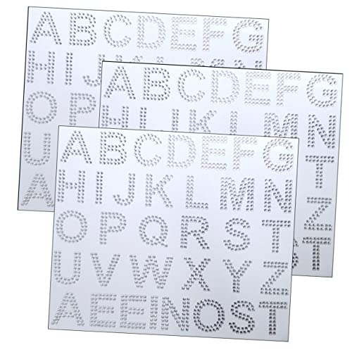 MUSISALY Einzigartige Buchstaben-Design Strass Aufkleber Acryl Multi-Funktion Glitter Kleidung von MUSISALY