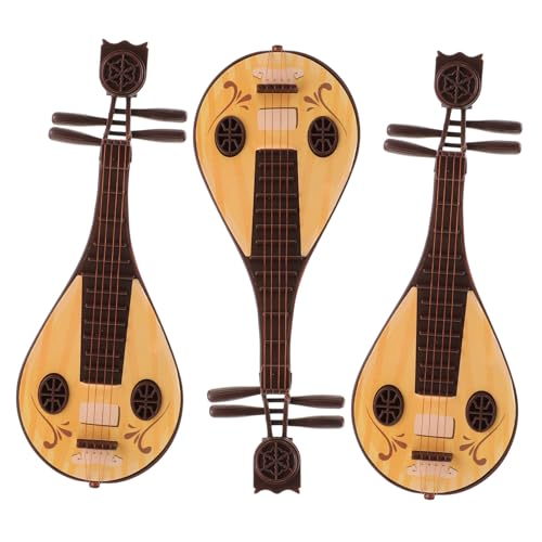 MUSISALY 3 Stück Pipa Musikinstrument Spielzeug Puppenzubehör Pipa Instrument Puppenhaus Musikinstrumente Mini Musikinstrument Mini Chinesische Gitarre Mini Chinesischer Stil Pipa von MUSISALY