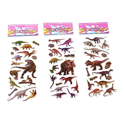 MUSISALY 30 Blätter Dinosaurier-Aufkleber Cute Sticker süße Sticker schulzeug Dino Sticker Kleinkind Aufkleber Dinosaurier geschwollene Aufkleber Cartoon-Aufkleber Aufkleber zur Dekoration von MUSISALY