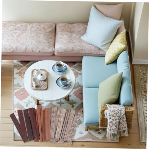 MUSISALY 30stücke Teiliges Miniatur-puppenhaus-fußbodenmodell Selbstklebende Holzfliesen Mit Realistischem Holzmaserung Für DIY-projekte Elegante Fußböden Für Mini-häuser MUSISALY 30stücke Teiliges Miniatur-puppenhaus-fußbodenmodell Selbstklebende Holzfliesen Mit Realistischem Holzmaserung Für DIY-projekte Elegante Fußböden Für Mini-häuser von MUSISALY