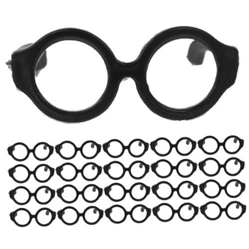 MUSISALY 30st Puppenbrille Brillenrequisiten Zum Anziehen Puppe Verkleidet Brille Dekorative Glasdekore Accessoires Für Puppenkleidung Lustige Brillendekore Puppe Verkleiden Zubehör Plastik von MUSISALY