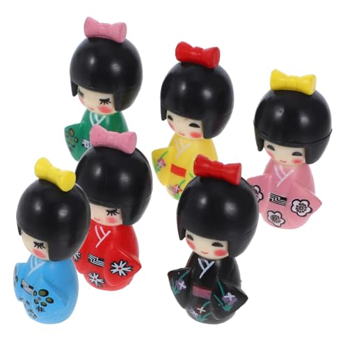 MUSISALY 36 STK Kimono-puppenschmuck Japanische Kimonopuppen Feen-Kimono-Puppe Figur Kinderspielzeug Kimono-mädchenpuppe Japanische Mädchenpuppe Bausätze Miniaturpuppe Matroschka Auto PVC von MUSISALY