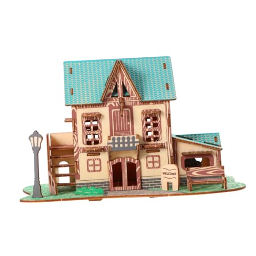 MUSISALY 3D Holz Puzzle Spielzeug Lernspielzeug Puzzle Spielzeug DIY Star House Puzzle Spielzeug (Star House) von MUSISALY