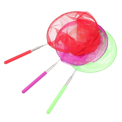 MUSISALY 3St Fischernetz Fisch Kescher Outdoor-Netze Teleskop-Fänger für Schmetterlinge Netze fangen Outdoor-Spielsets Spielzeug Fischnetz Fangnetz ausziehbarer Schmetterlingsfänger Nylon von MUSISALY