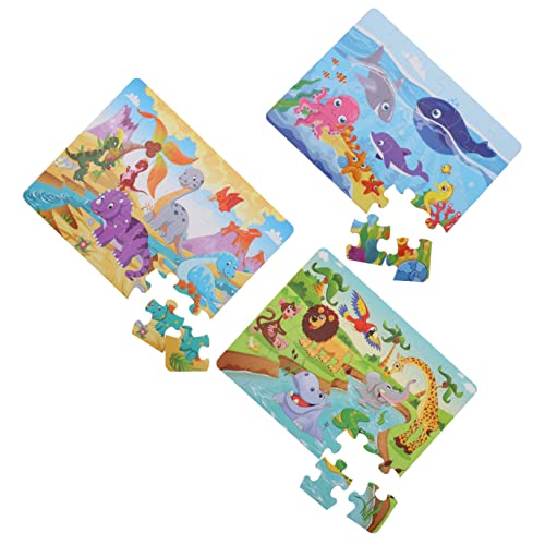 MUSISALY 3St Puzzle kinderbeschäftigung rätselbuch Kinder zabawki stymulujące rozwój Kinder Party Kinder rätsel kindergeburtstags mitgebsel Spielzeug tierisches Rätsel Papier von MUSISALY