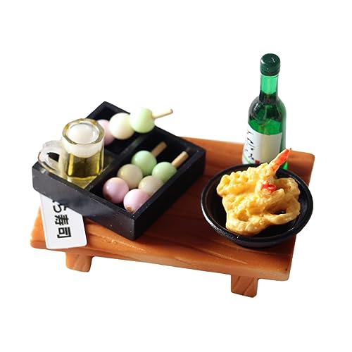 MUSISALY 3St Tempura-Bento Mini-Küche-Kochspiel Mini-Hausdekoration chinesisches Sushi-Servierplatte Home Decor wohnungsdeko Mini Food kleine Essensdekoration Mini-Sushi-Ornament Harz von MUSISALY